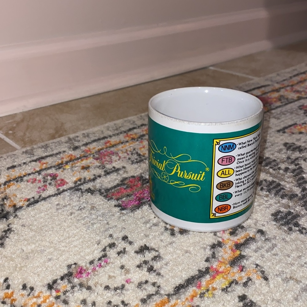 Vintage / retro Trivial Pursuit “All Star Sports” Horn Abbot coffee mug